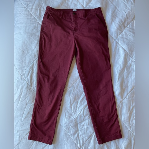 Gap Maroon Girlfriend Khakis - Picture 3 of 13